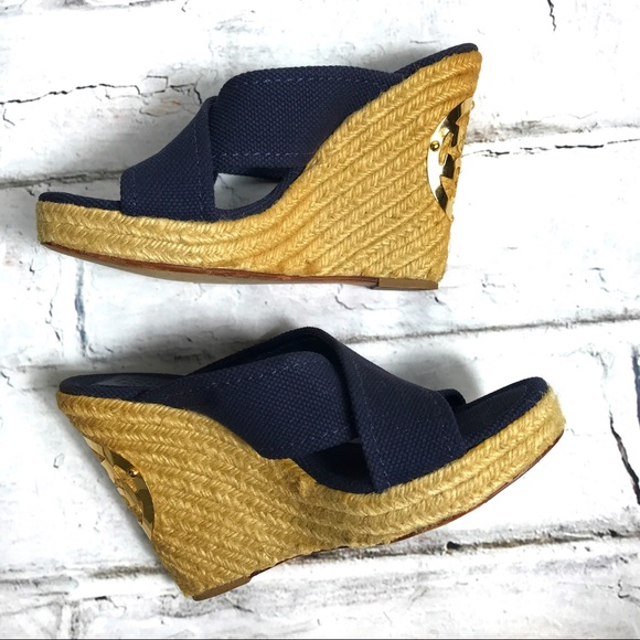Tory Burch Shoes - Tory Burch Espadrilles wedges canvas stripes